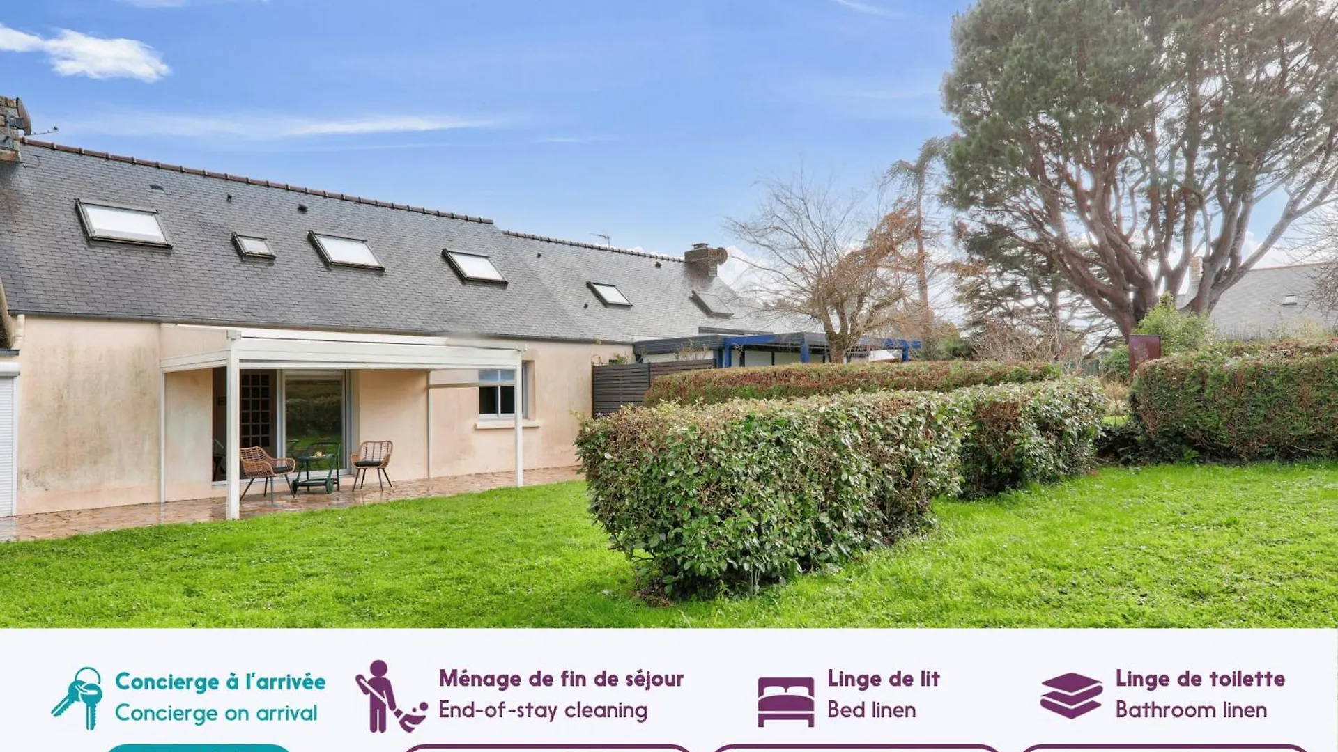 Arzon, Maison Et Son Grand Jardin Pour 6 Personnes בית נופש